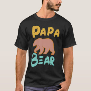Mannen Papa-Beer die de dag van de kinderdag draag T-shirt
