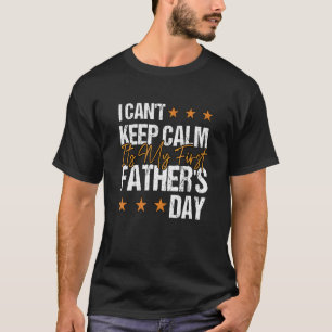 Mannen papa citaat Ik kan niet rustig houden Het i T-shirt