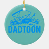 Mannen Papa Day Pontooning Dadtoon Pontoon Boat Keramisch Ornament (Achterkant)