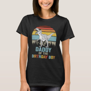 Mannen papa Dinosaur van de Birthday Boy Family Di T-shirt