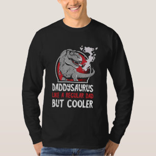 Mannen papa dinosaurus rex papa cool dino papa vad t-shirt