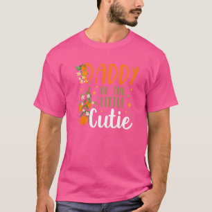 Mannen papa Little Cutie Baby shower Sinaasappel 1 T-shirt