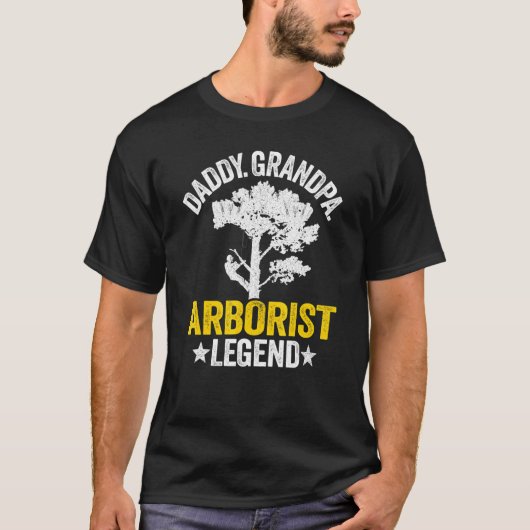 Mannen papa Opa Arborist Legend Tree (D) T-shirt (Voorkant)