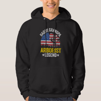 Mannen papa Opa Arborist Legend US American Fla Hoodie