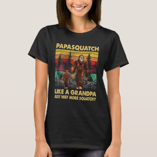 Mannen papa squatch als een vader veel meer squatc t-shirt