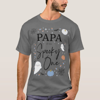 Mannen Papa van de Spooky One First Birthday Blue T-shirt