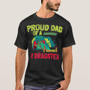 Mannen papa van junior dragster drag race racen t-shirt
