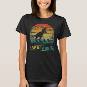 Mannen Papasaurus en Kind Rex familie troep u T-shirt