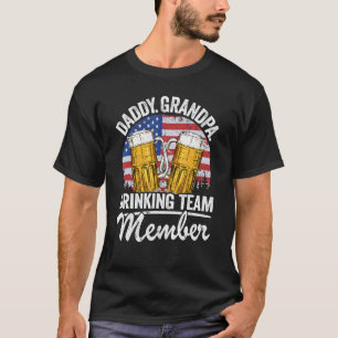 Mannen pappa opa vs Drink teamlid Beer 4 T-shirt