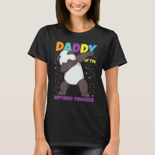 Mannen pappie prinses Birthday Mannen pa Panda Dau T-shirt