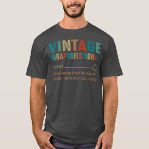 Mannen Paraprofessional Noun Retrostijl T-shirt