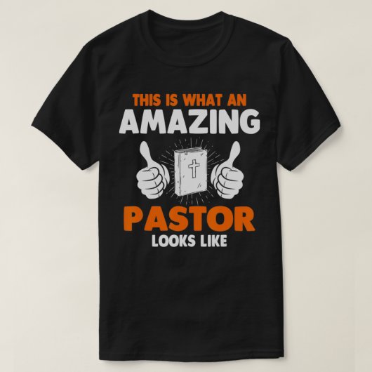 Mannen pastor Religieuze Kerk T-shirt (Design voorkant)