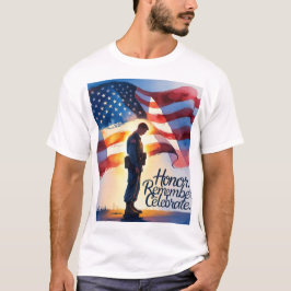 Mannen Patriotic Design T-shirt Memorial Day Brave