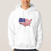 Mannen Patriotic Hoodie (Voorkant)