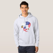 Mannen Patriotic Hoodie (Voorkant volledig)