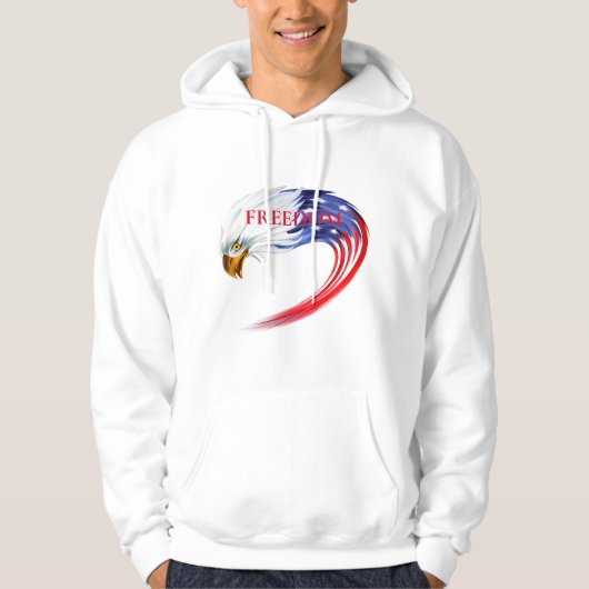 Mannen Patriotic Hoodie (Voorkant)