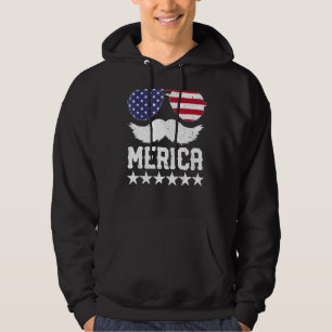 Mannen Patriottische Baard Mannen Amerika 4th of J Hoodie