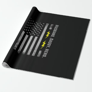 Mannen patriottische elektricien vader Amerikaanse Cadeaupapier