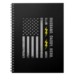 Mannen patriottische elektricien vader Amerikaanse Notitieboek