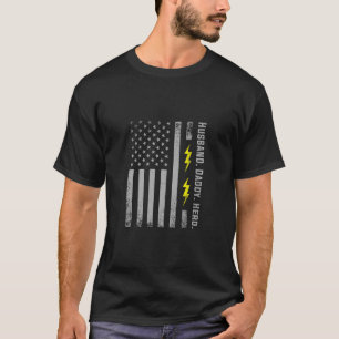 Mannen patriottische elektricien vader Amerikaanse T-shirt