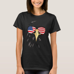 Mannen Patriottische Kale Adelaar VS Amerikaanse v T-shirt