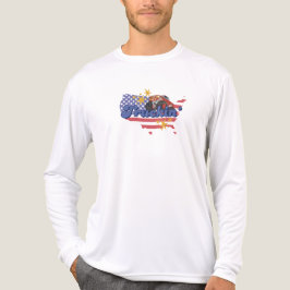 Mannen Patriottische Truckin' Lange Mouw Tri-Blend Shirt