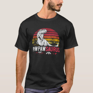 Mannen Paw Paw Saurus Vaderdag T Rex Dinosaurus GR T-shirt