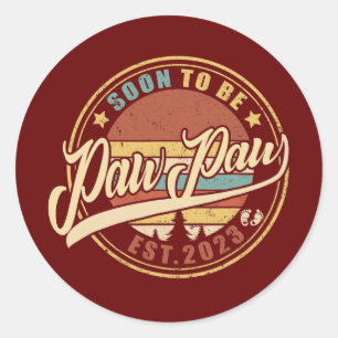 Mannen PawPaw 2023 binnenkort grappig voor nieuwe Ronde Sticker