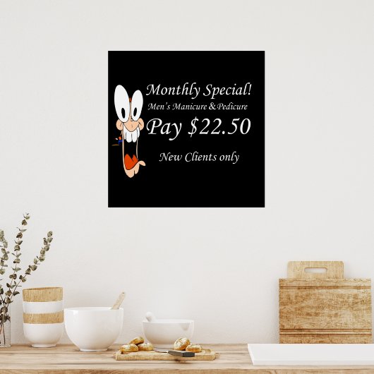 Mannen Pedicure Poster (Keuken)