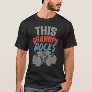 Mannen pensionering grootpa Drummer Musicus M. T-shirt