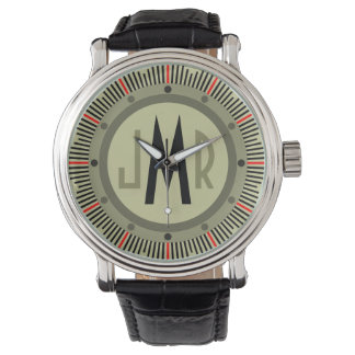 Mannen persoonlijke monogram volgen horloge