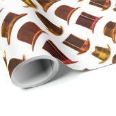 Mannen Petten Patroon Cadeaupapier (Rol Hoek)