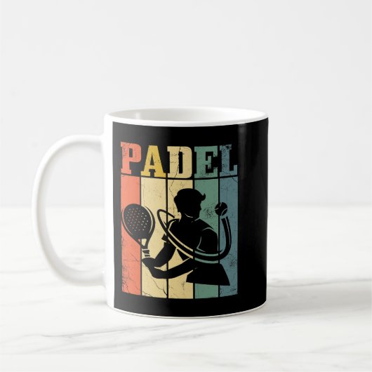 Mannen PHP Racket Ball Retro-ontwerp voor PHP Tenn Koffiemok (Links)