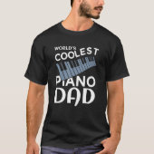Mannen Piano Pap Pianist Papa Vaderdag T-shirt (Voorkant)