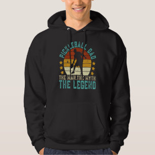 Mannen pickleball vader het Man de mythe de legend Hoodie