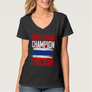 Mannen Ping Pong Show Thailand Thaise vlag T-shirt