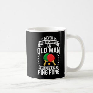 Mannen pingpong Tennis Player Balls Paddle Ga Koffiemok