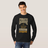 Mannen Pirate Grandpa Jolly Roger Freebooter 3 T-shirt (Voorkant volledig)