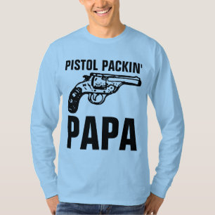 MANNEN PISTOOL PAPA PISTOL PAKKIN T-SHIRT