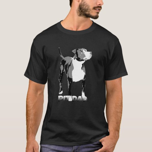 Mannen Pit Pap Pitbull Pit Bully Dog Staffy Ams T-shirt (Voorkant)