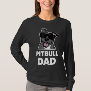 Mannen Pitbull Pap Mannen Blauwe Noot Pit Bull Dog T-shirt