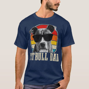 Mannen Pitbull Pap zonnebril Funny Dog Owne T-shirt
