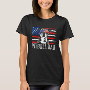 Mannen Pitbull Papa Mannen Trotse Amerikaanse Pit  T-shirt