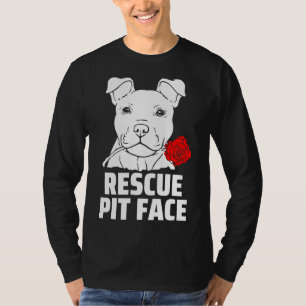 Mannen Pitbull Rescue Pit Gezicht Grappige Schatti T-shirt