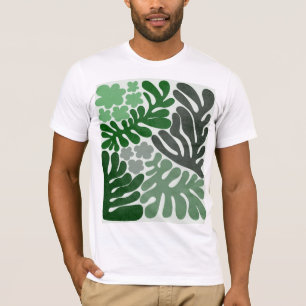 Mannen Plant Leaf Design T-Shirt – Vet & Natuur
