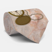 Mannen Pocket Watch met chain Brown Stropdas (Opgerold)