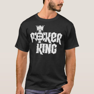 Mannen Poker King Texas Holdem Gambling Pot Kaarte T-shirt