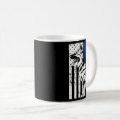 Mannen politieagent Dog K9 T-shirt Koffiemok (Voorkant rechts)