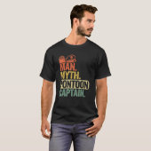 Mannen ponton bootkapitein papa opa Man myth pon T-shirt (Voorkant volledig)
