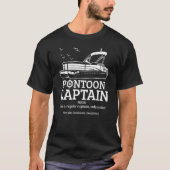 Mannen Pontoon Captain Definition Funny Pontoon Bo T-shirt (Voorkant)